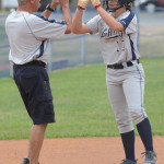 Sarah & Michala with the Lady Warriors head to final four after a no-hitter win: 7-0